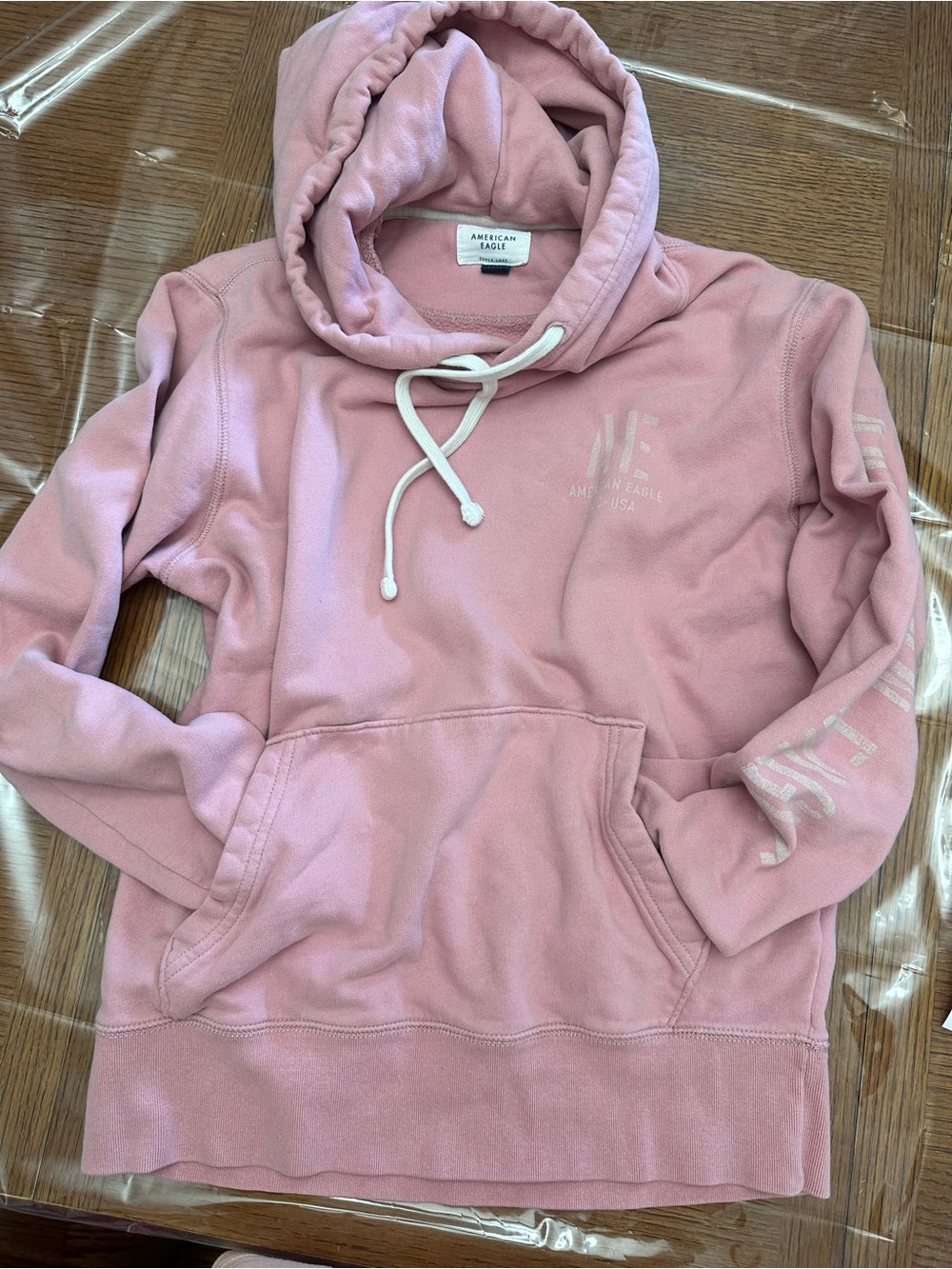 American Eagle Soft Pink Hoodie Sweatshirt